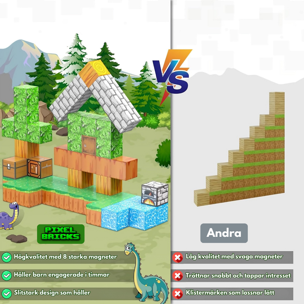 PixelBricks – Magnetisches Konstruktionsspiel für kreative Kinder