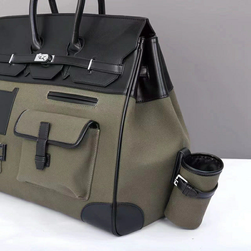 H-40 Herren-Tasche – Canvas & Echtleder für Alltag & Reise