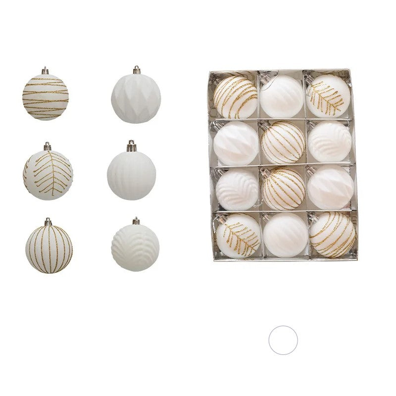 Kerstbal ornament set gemaakt van fluweel