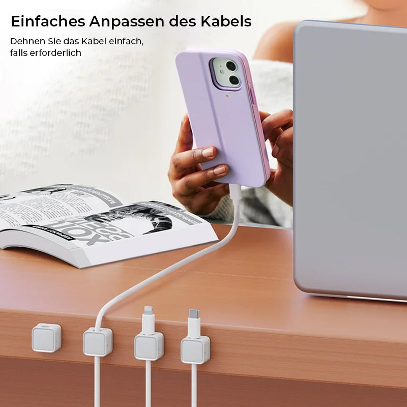 6-set magnetische kabelorganisator