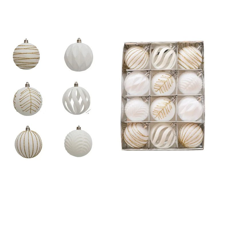 Kerstbal ornament set gemaakt van fluweel