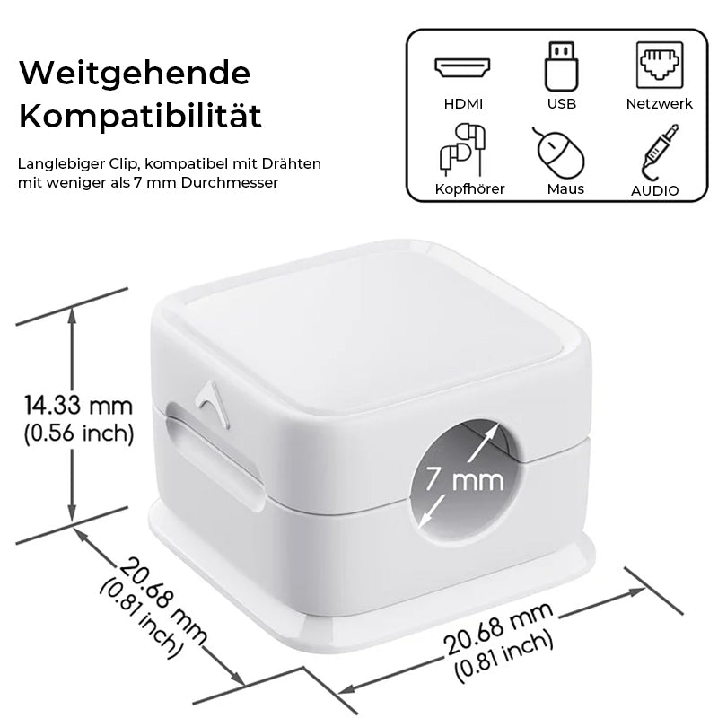 6-set magnetische kabelorganisator