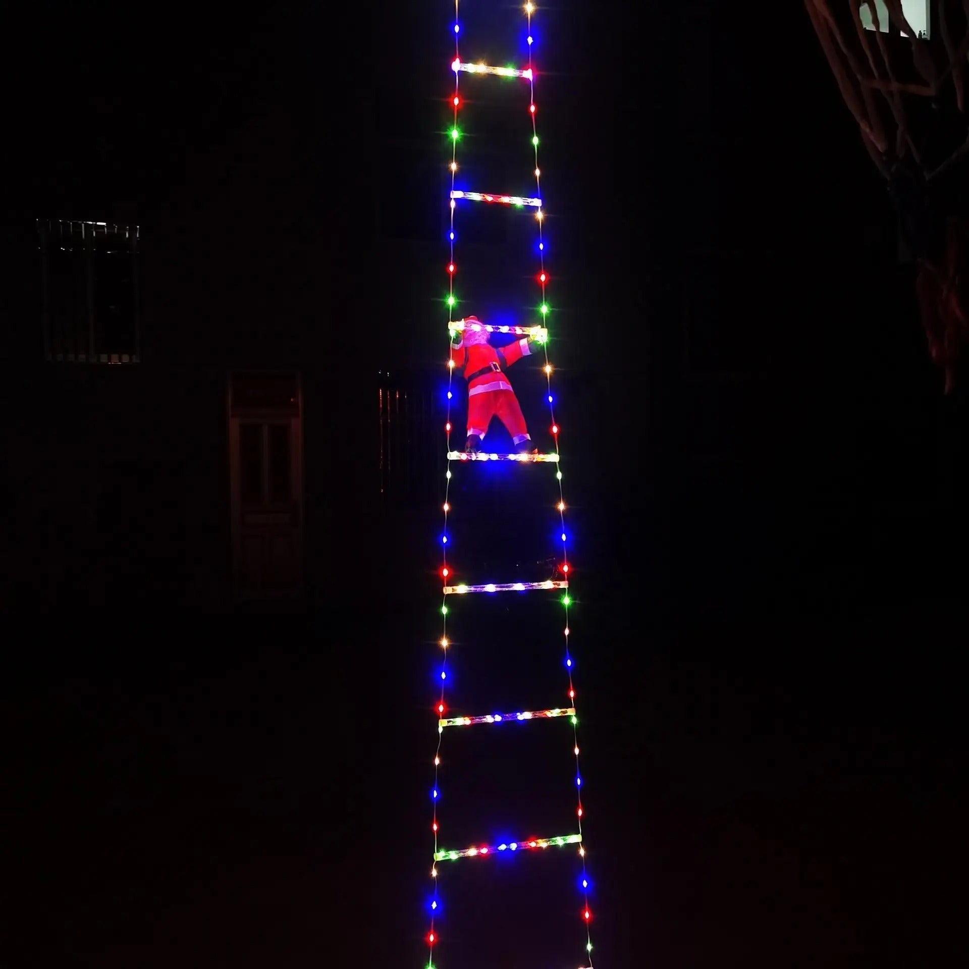 LED-kerstladder met kerstmandecor