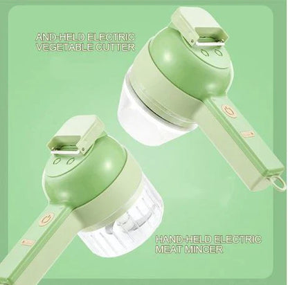 Aprolo 4-in-1 Elektrischer Multizerkleinerer – Schneiden, Reiben, Schälen & Reinigen