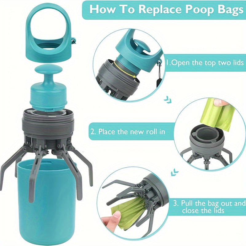 Poop Grabber Portable dog faeces-Schaufel mit Taschenspender
