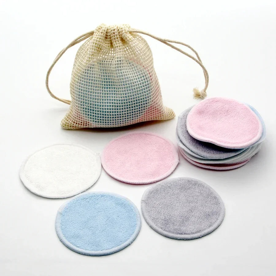 Herbruikbare bamboe make-up remover pads