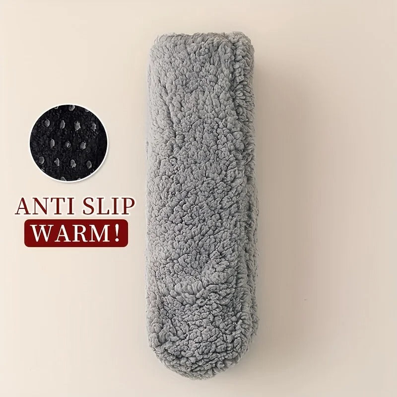 Antislip warme fleece huissokken