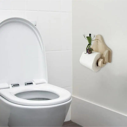 Frosch Toilettenpapierhalter – Verspieltes Design aus Holz