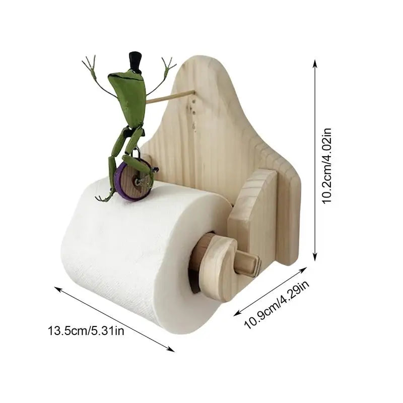 Frosch Toilettenpapierhalter – Verspieltes Design aus Holz