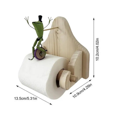 Frosch Toilettenpapierhalter – Verspieltes Design aus Holz