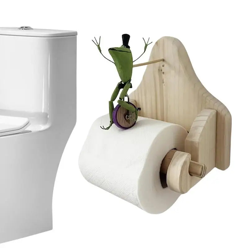 Frosch Toilettenpapierhalter – Verspieltes Design aus Holz