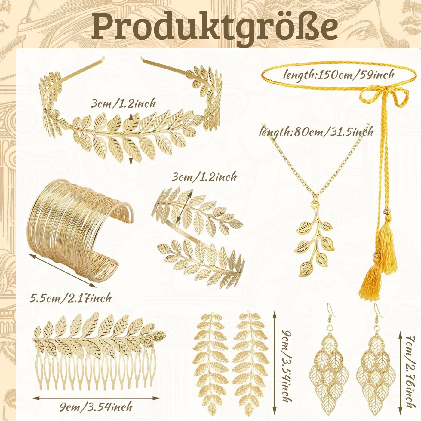 Griekse godin sieraden set