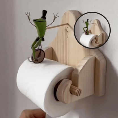 Frosch Toilettenpapierhalter – Verspieltes Design aus Holz