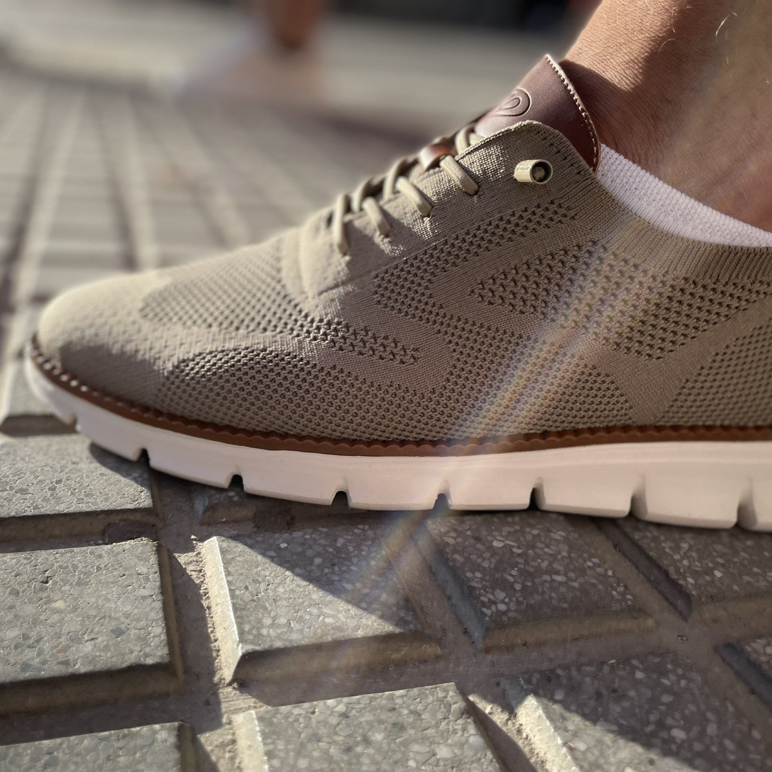 Lifestyle Freizeit Sneakers Beige