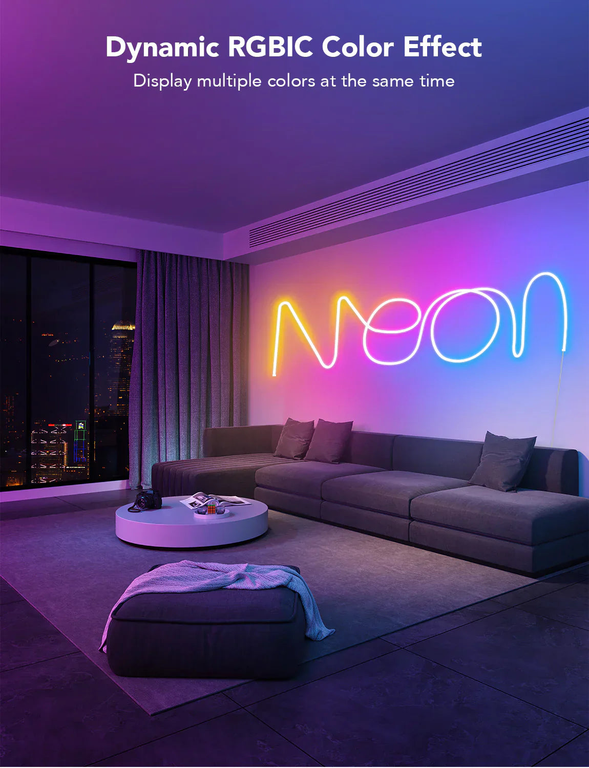 NeonFlow – Flexibles Neonlicht mit Musik-Synchronisation (5 m)