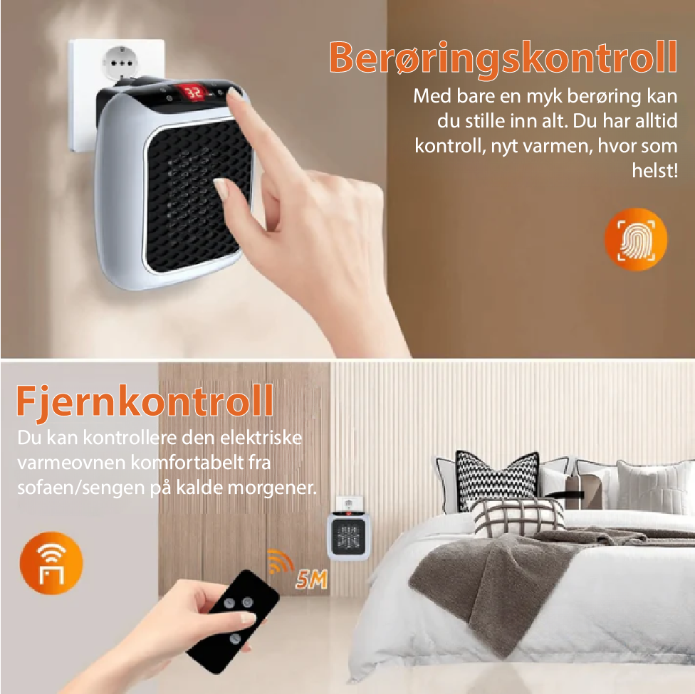 HeatPod wandmontierter tragbarer Heizlüfter