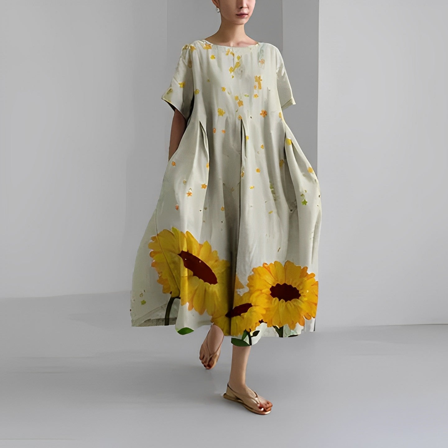Adelia - Boho Kleid mit Blumenmuster