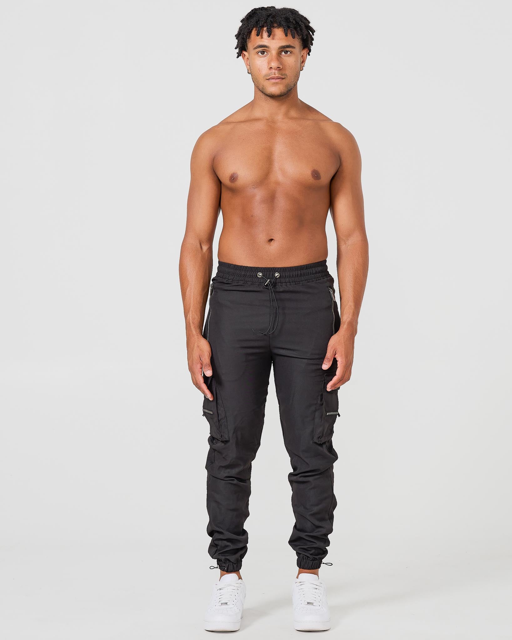 Schwarze Cargo-Hose V2
