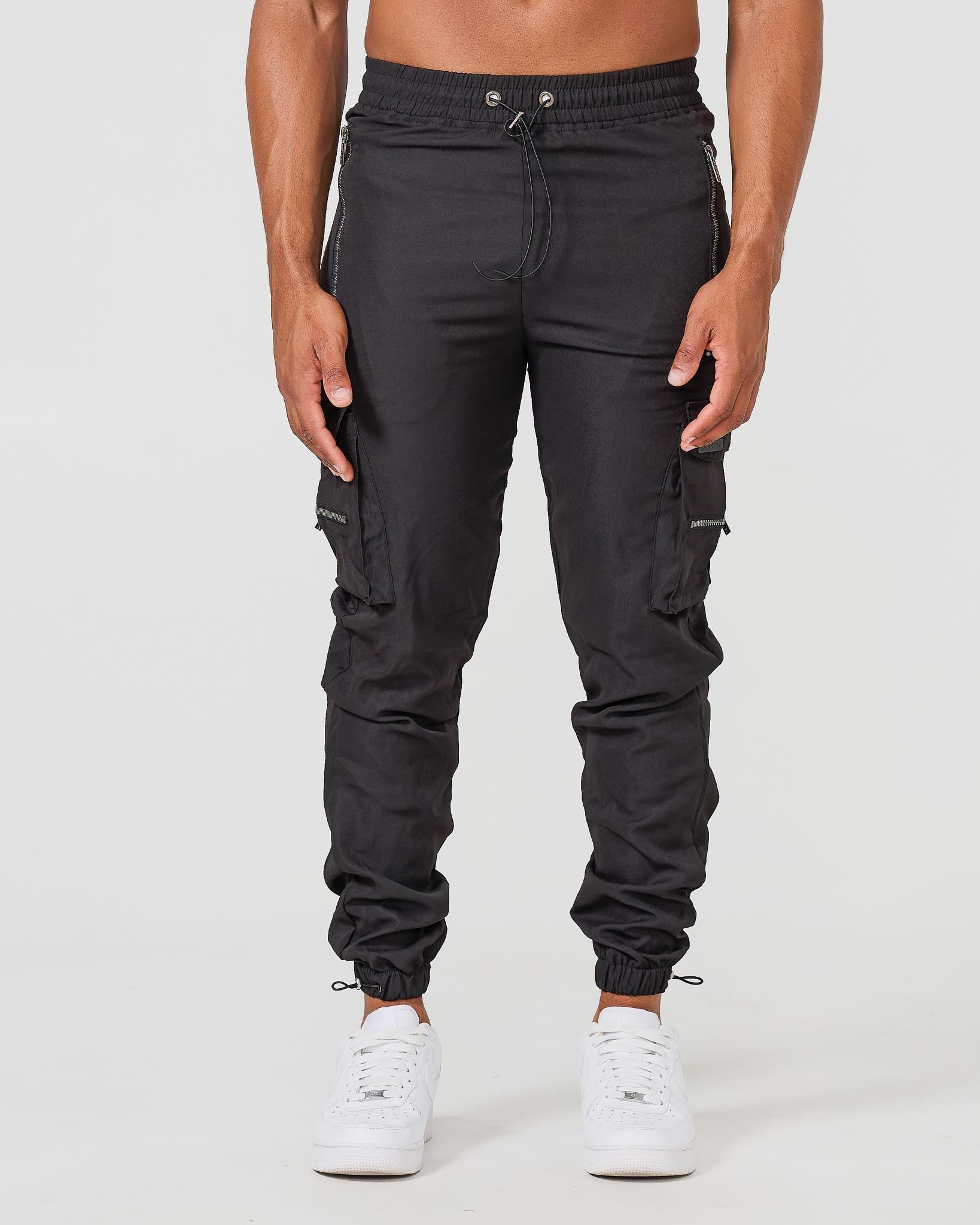 Schwarze Cargo-Hose V2