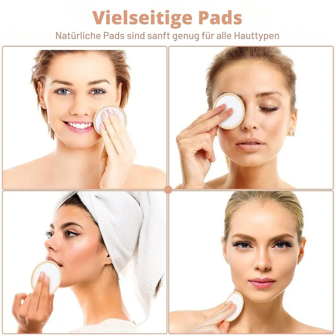 Set van 10 herbruikbare pads voor het verwijderen van make-up