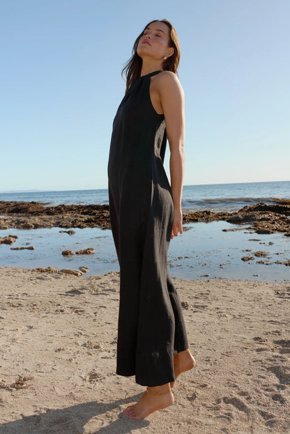 Luna Leinen Neckholder-Kleid – Luftiges Sommerkleid aus 100% Leinen