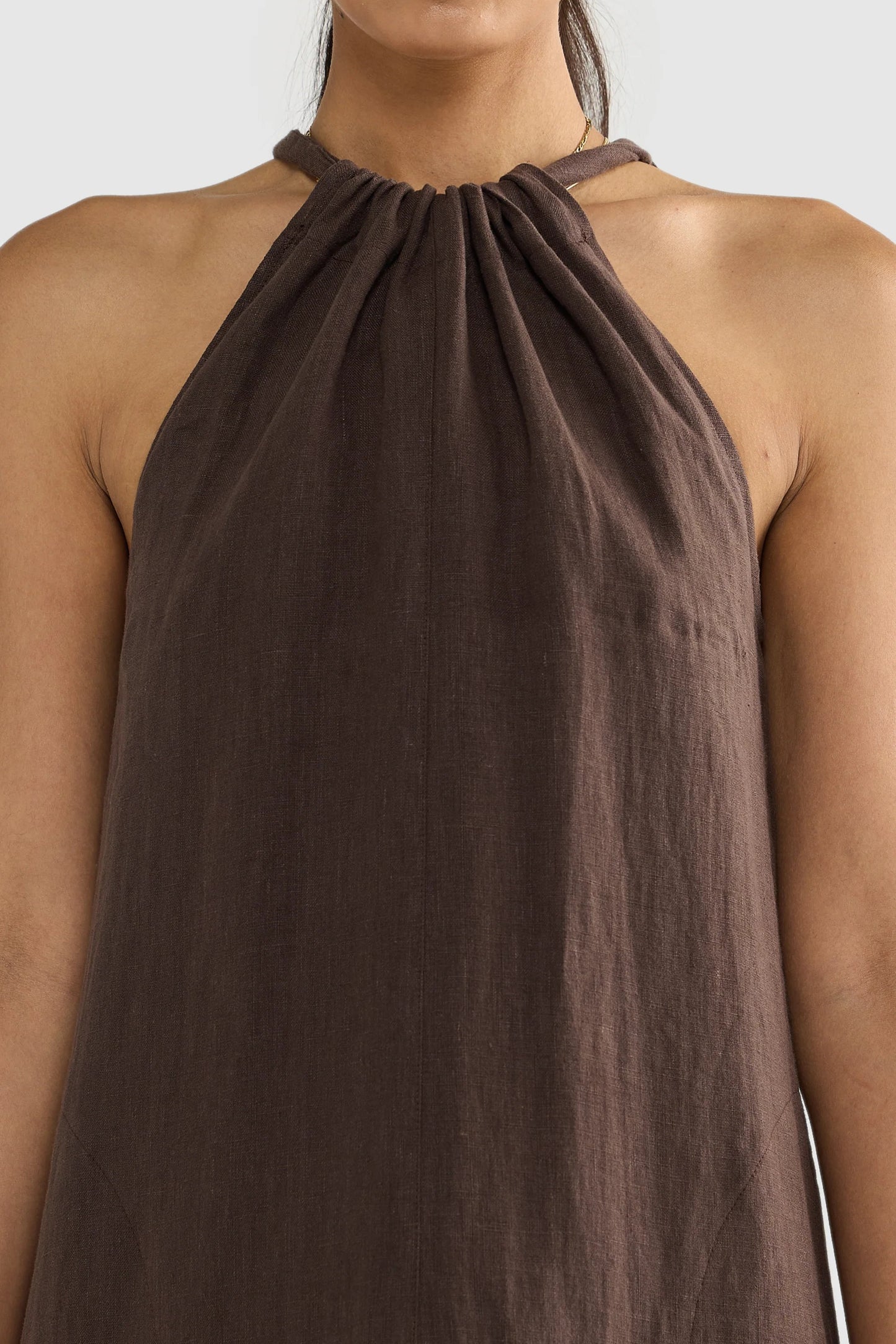 Luna Leinen Neckholder-Kleid – Luftiges Sommerkleid aus 100% Leinen
