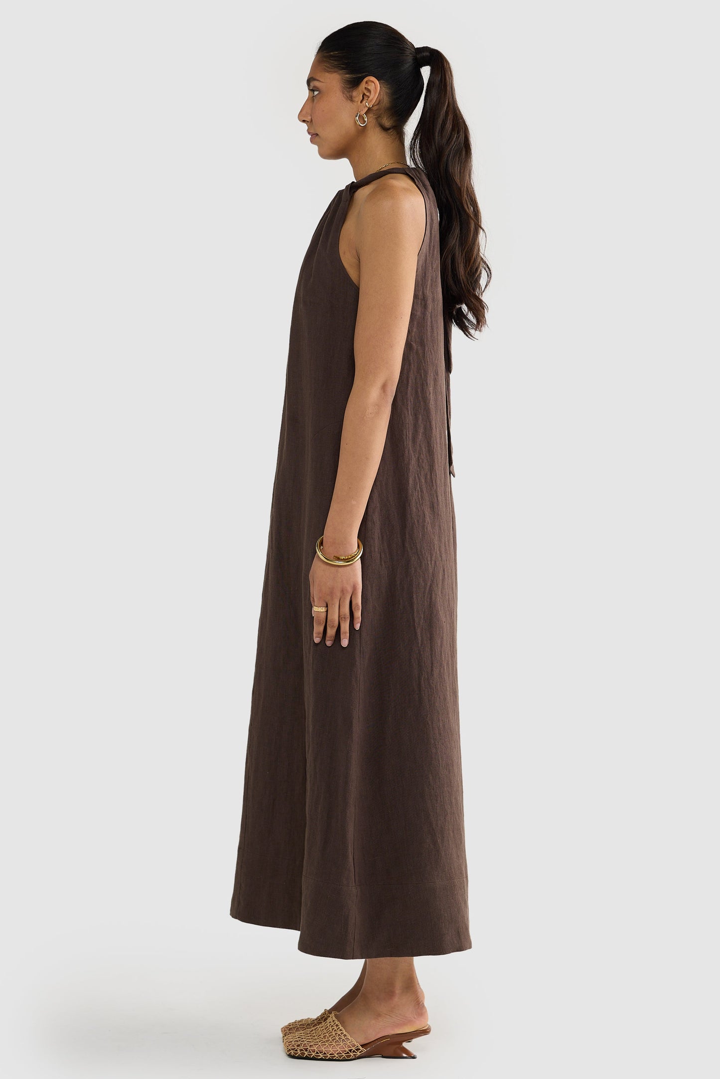 Luna Leinen Neckholder-Kleid – Luftiges Sommerkleid aus 100% Leinen