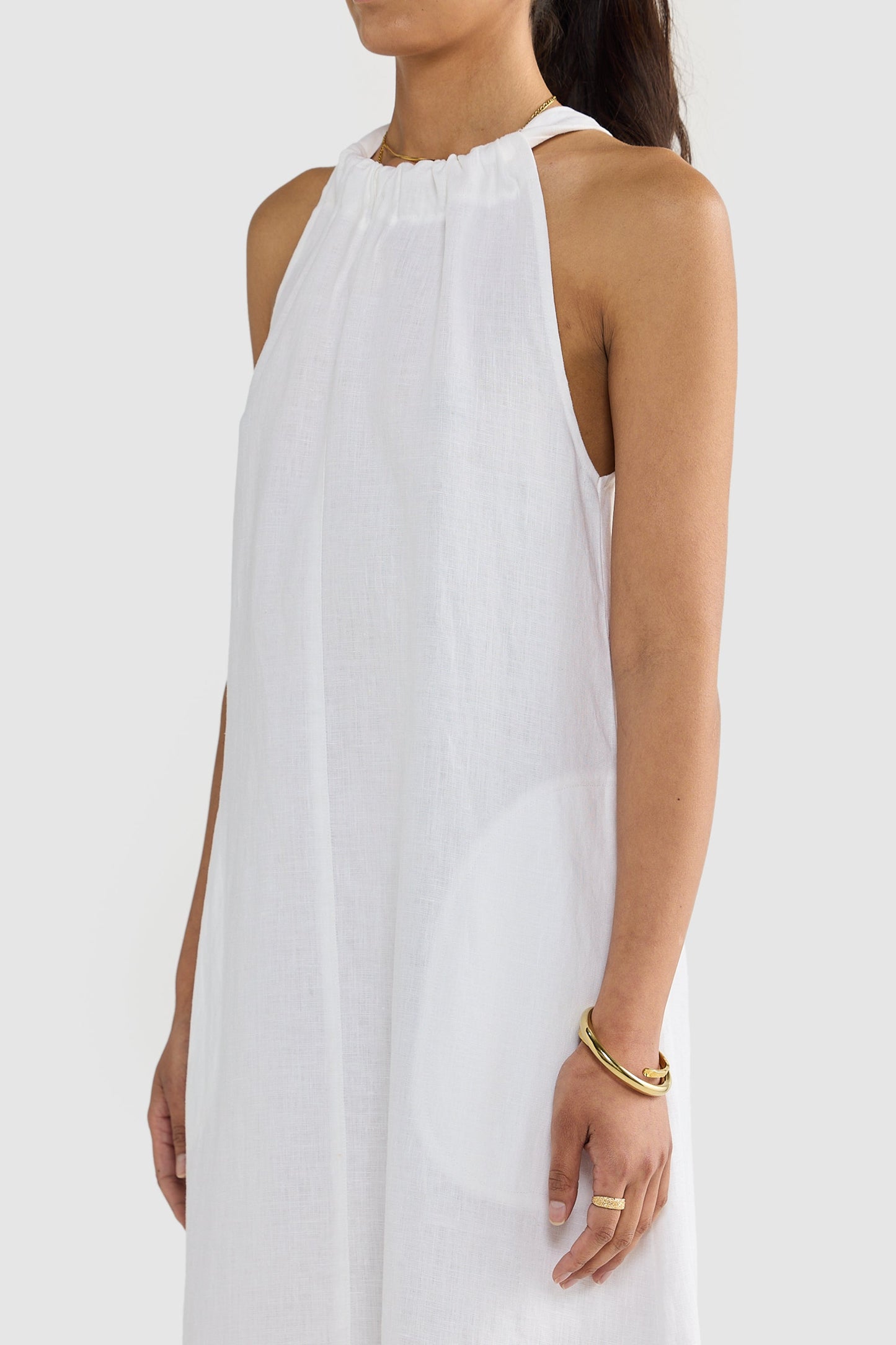 Luna Leinen Neckholder-Kleid – Luftiges Sommerkleid aus 100% Leinen