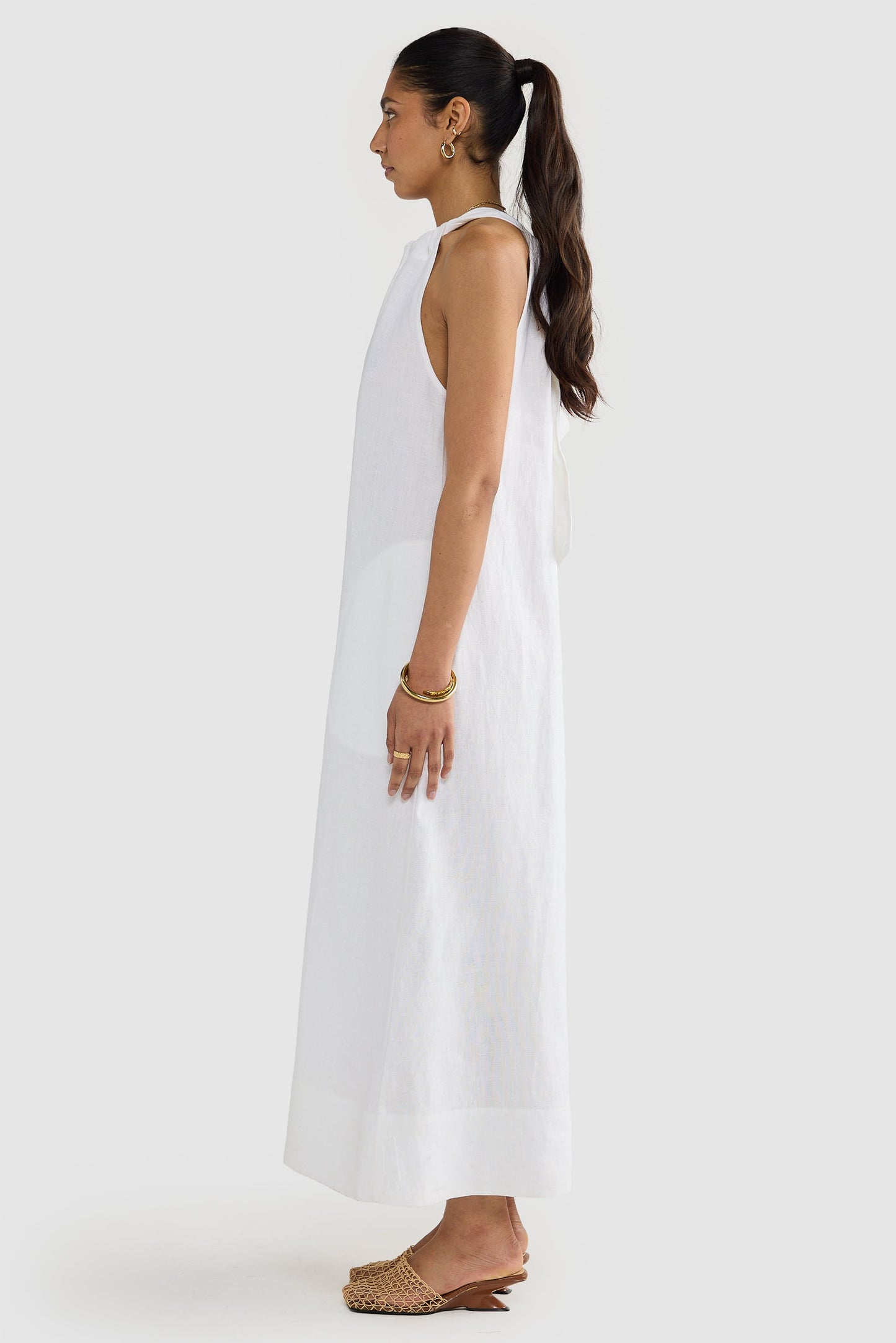 Luna Leinen Neckholder-Kleid – Luftiges Sommerkleid aus 100% Leinen