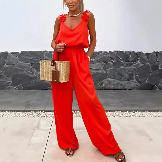 NOVERA – Ärmelloser Jumpsuit mit weitem Bein