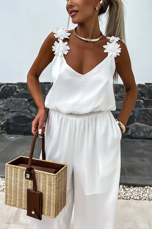 NOVERA – Ärmelloser Jumpsuit mit weitem Bein