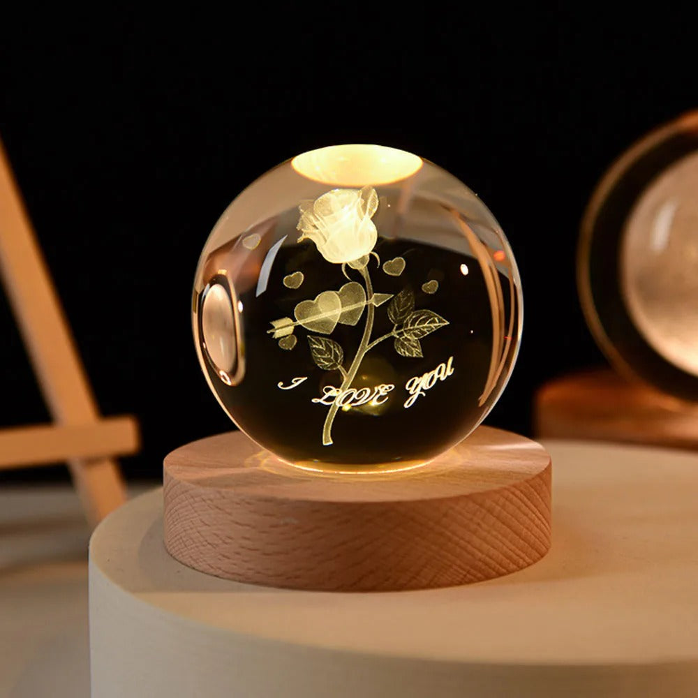 USB LED - Kristallball Lampe
