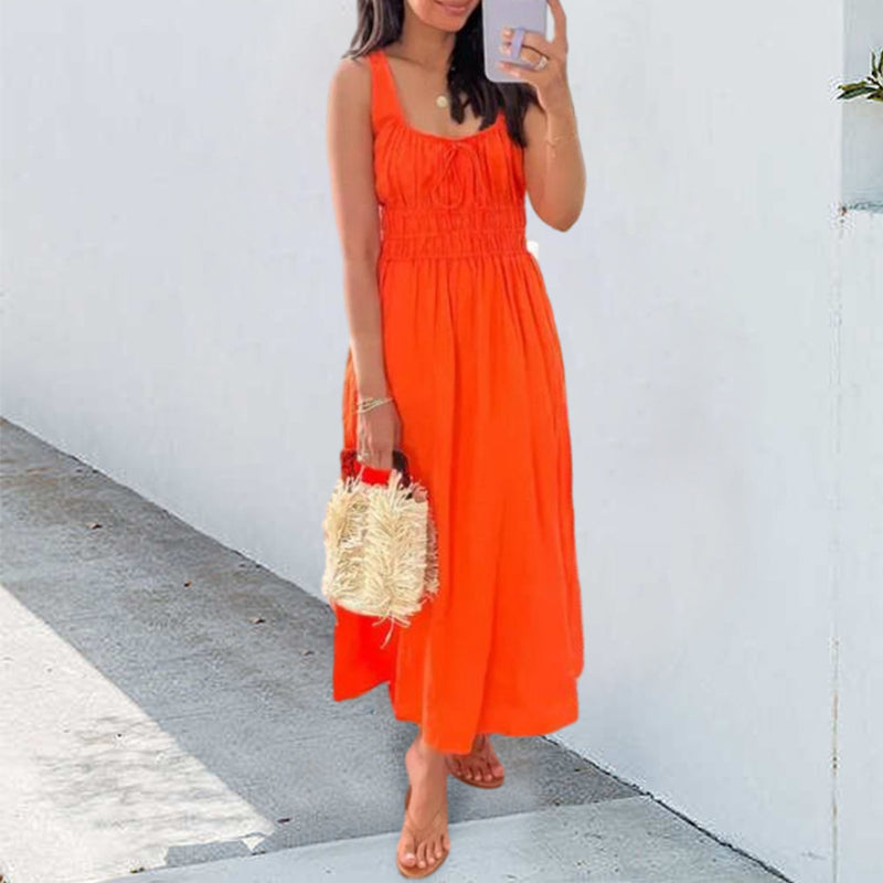 Damen Smocked Kleid