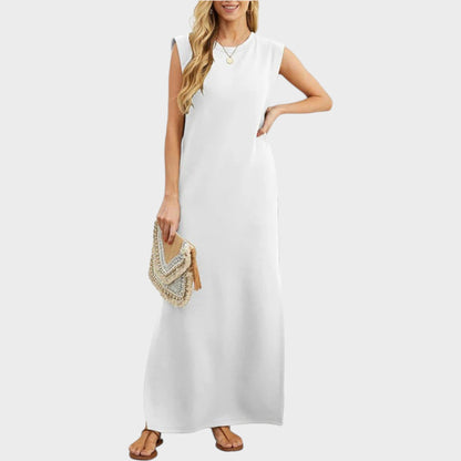 EMY – Knitterfreies, fließendes Sommerkleid mit Schlitz & Taschen
