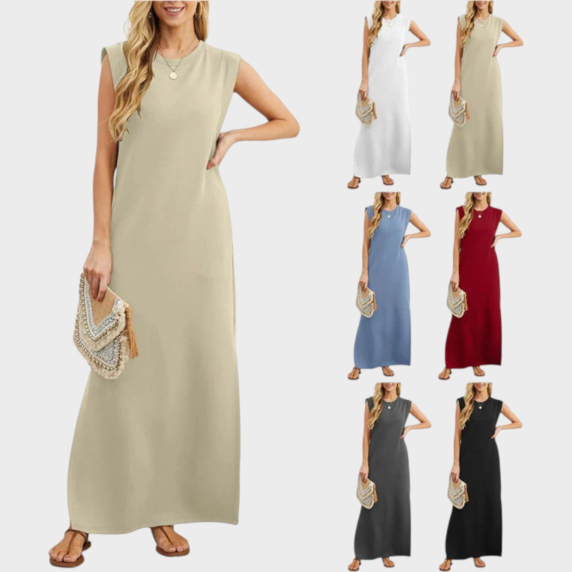 EMY | Faltenfreies, fließendes Langkleid
