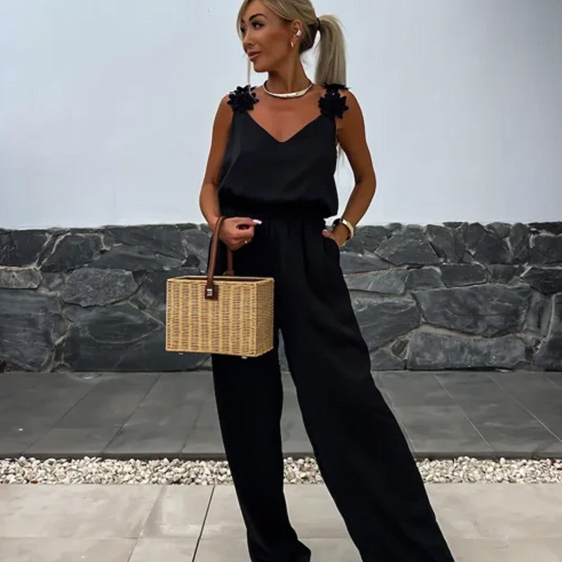 NOVERA – Ärmelloser Jumpsuit mit weitem Bein