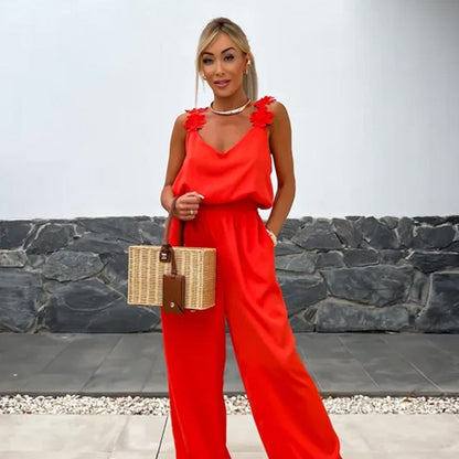 NOVERA – Ärmelloser Jumpsuit mit weitem Bein
