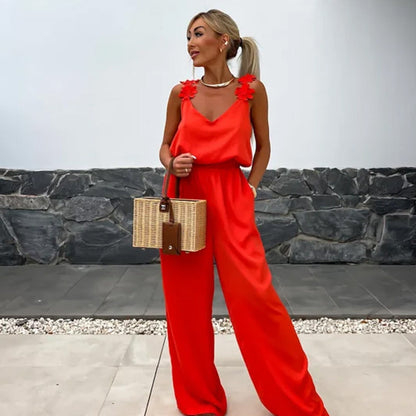 NOVERA – Ärmelloser Jumpsuit mit weitem Bein