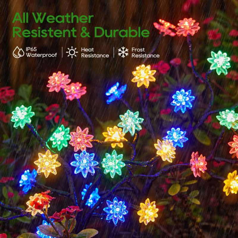 Solarbetriebene wetterfeste Garten-LED-Lichterset